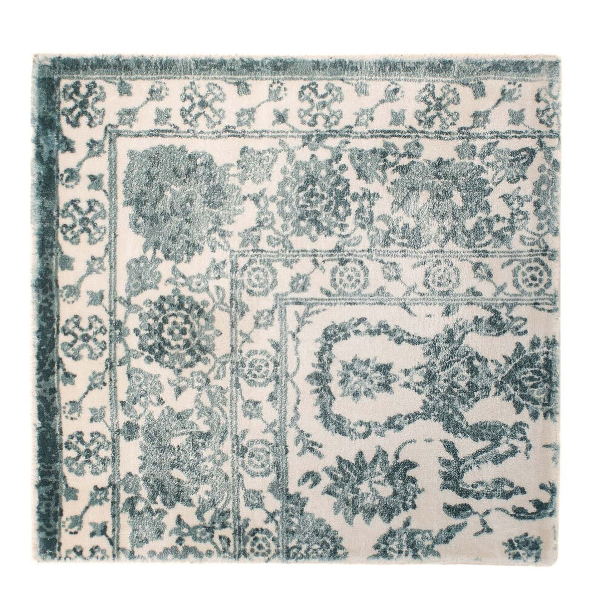 Tapis en viscose carré - 55 x 50 cm - beige