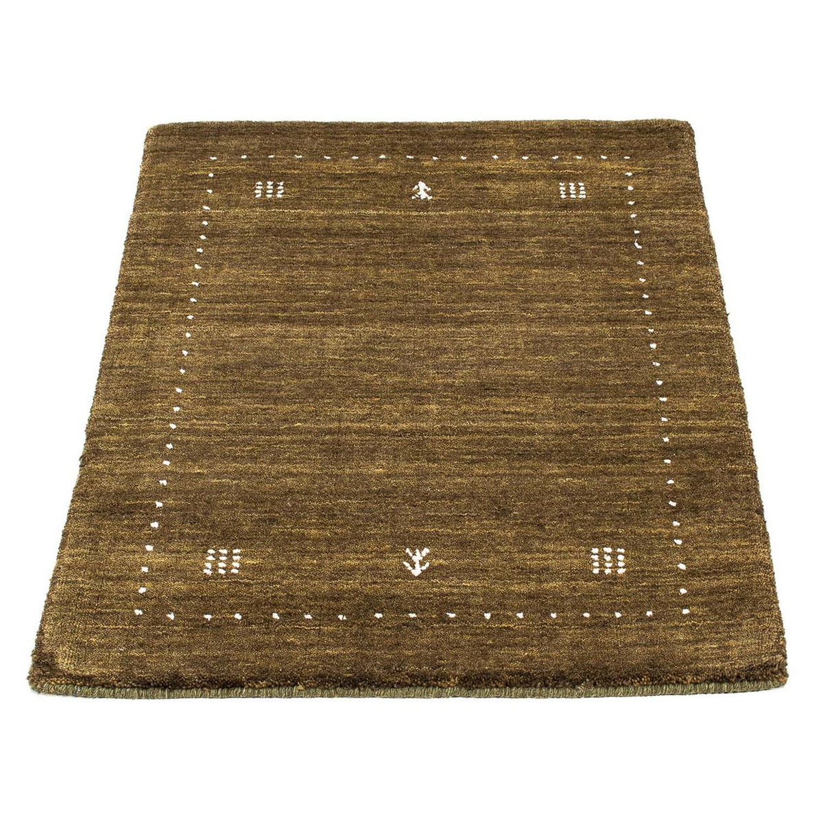 Tapis Gabbeh - Loribaft Indus - 91 x 64 cm - marron foncé