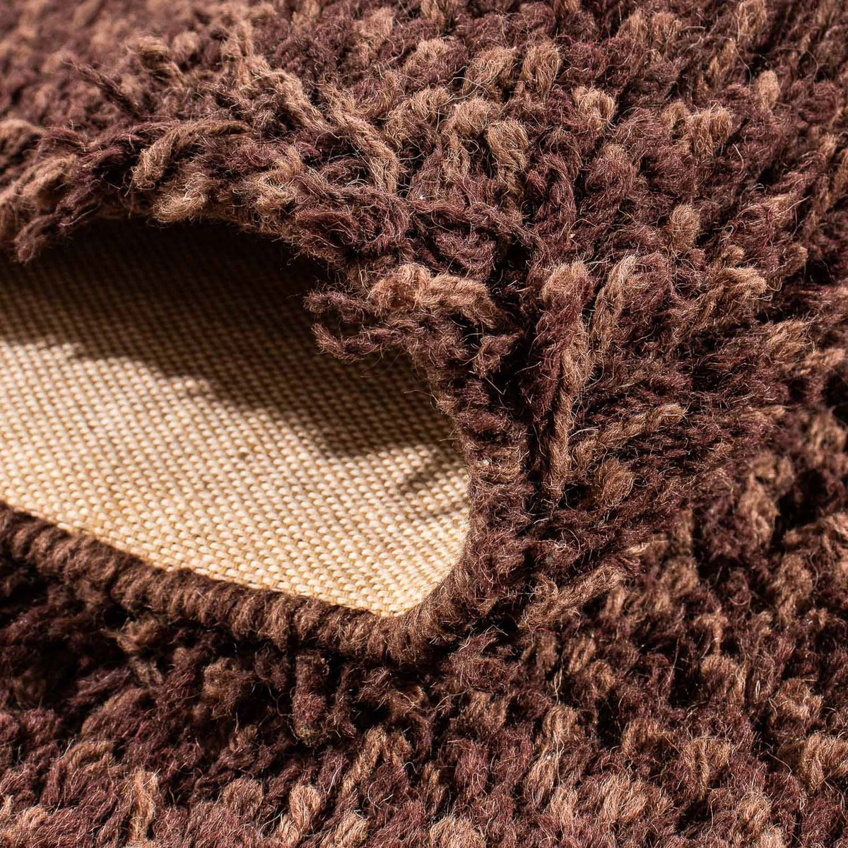 Tapis de couloir Tapis à poils longs - 295 x 65 cm - marron