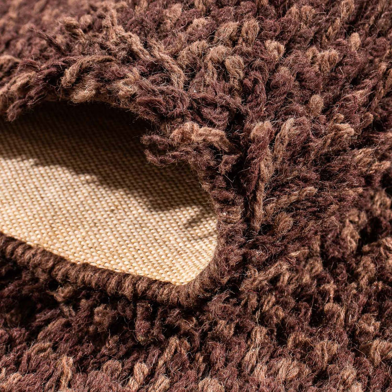 Tapis de couloir Tapis à poils longs - 295 x 65 cm - marron