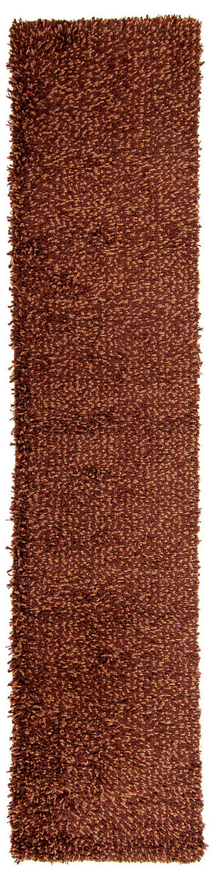 Tapis de couloir Tapis à poils longs - 295 x 66 cm - marron