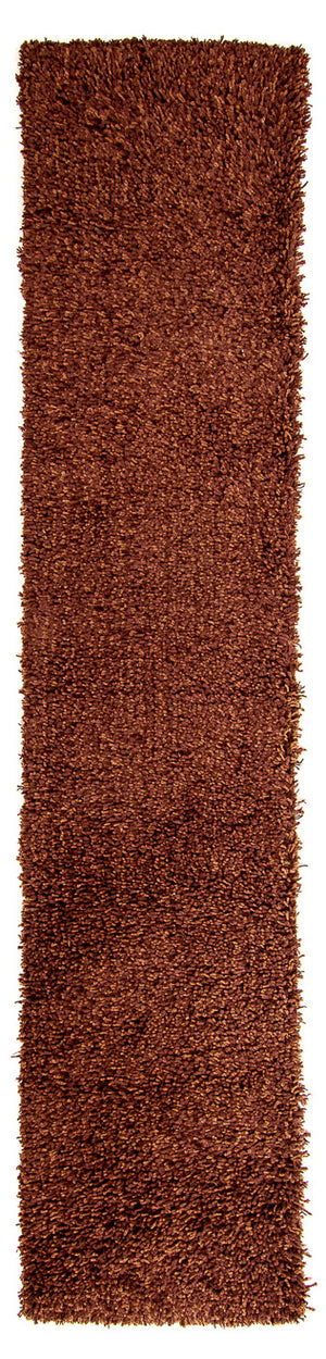 Tapis de couloir Tapis à poils longs - 304 x 65 cm - marron