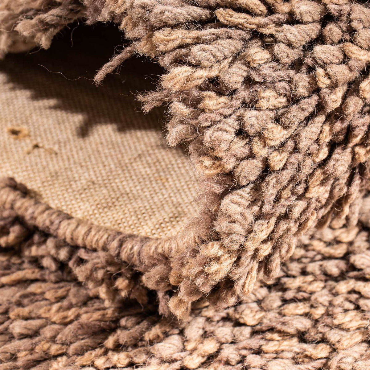 Tapis de couloir Tapis à poils longs - 310 x 65 cm - marron clair