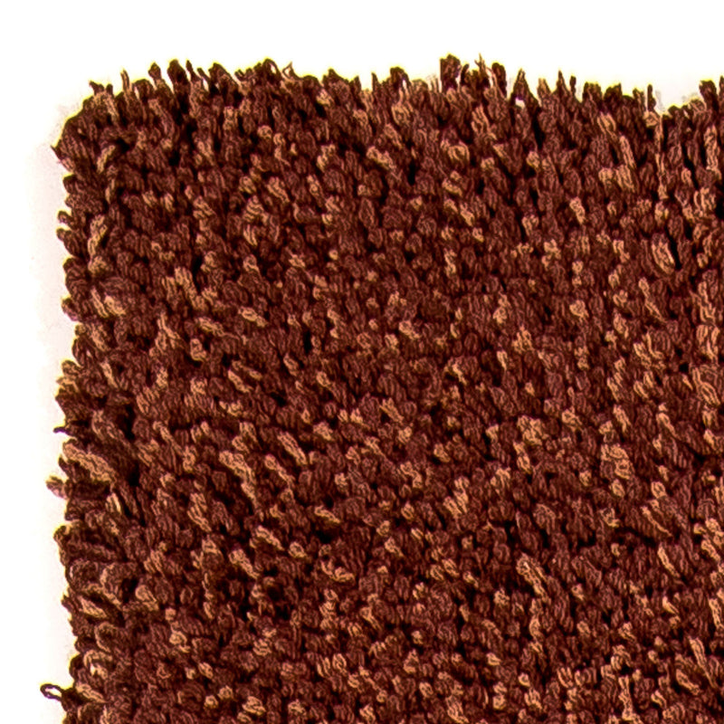 Tapis de couloir Tapis à poils longs - 205 x 64 cm - marron