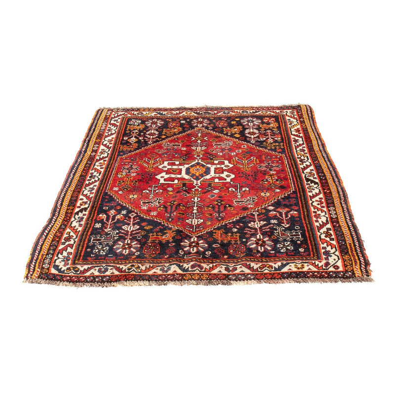 Tapis persan - Nomadic - 142 x 115 cm - rouge foncé