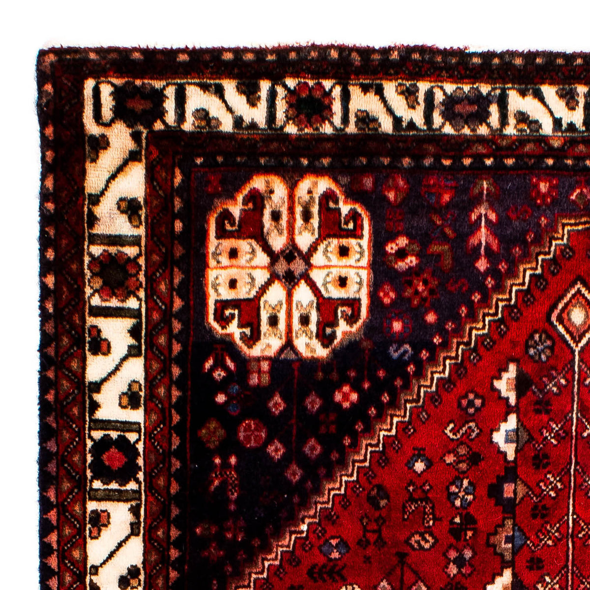 Tapis persan - Nomadic - 144 x 98 cm - rouge foncé