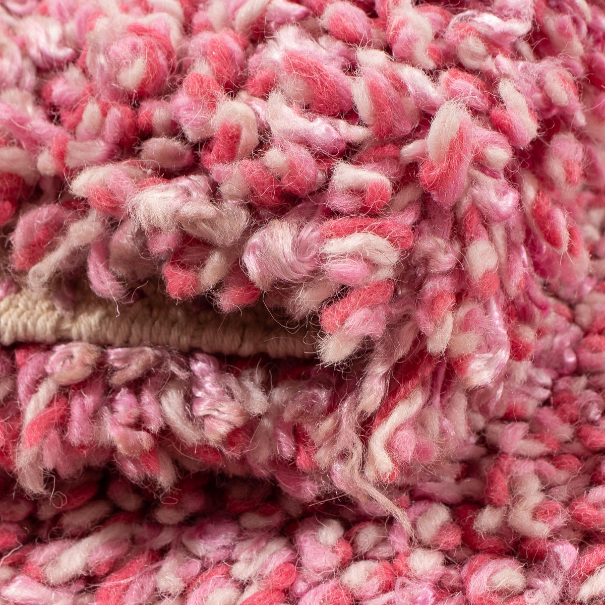 Tapis à poils longs - 95 x 62 cm - rose
