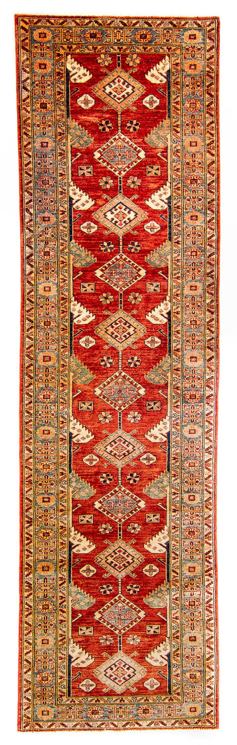 Tapis de couloir Tapis Ziegler - Kazak - 321 x 84 cm - rouge