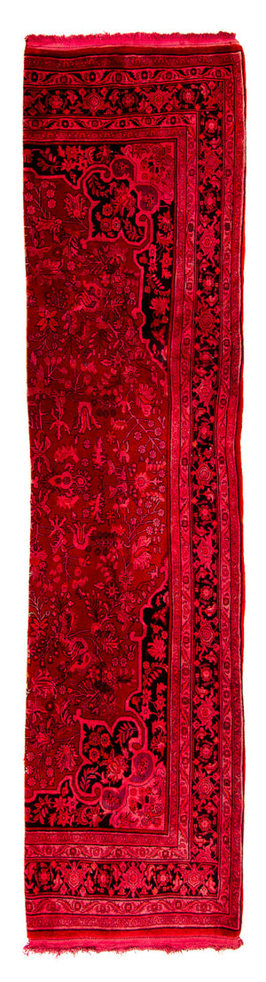 Tapis de couloir Tapis persan - Bidjar - 320 x 83 cm - rouge