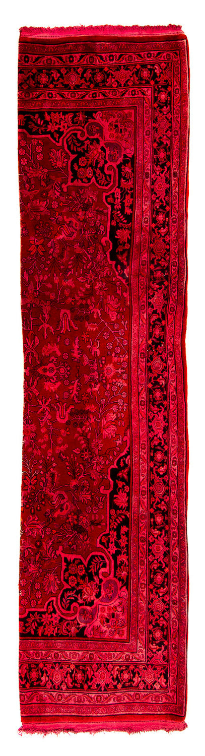 Tapis de couloir Tapis persan - Bidjar - 320 x 83 cm - rouge