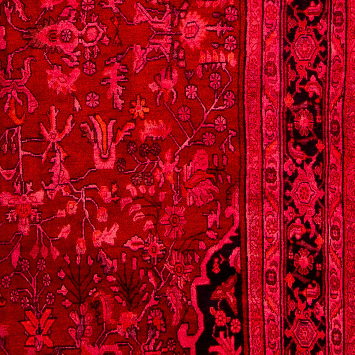 Tapis de couloir Tapis persan - Bidjar - 320 x 74 cm - rouge