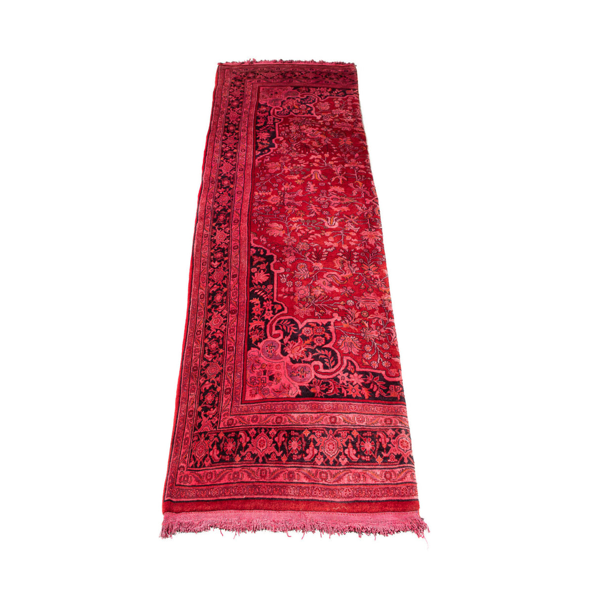 Tapis de couloir Tapis persan - Bidjar - 320 x 74 cm - rouge