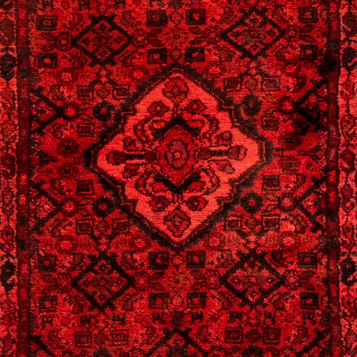 Tapis de couloir Tapis persan - Nomadic - 277 x 77 cm - rouge foncé