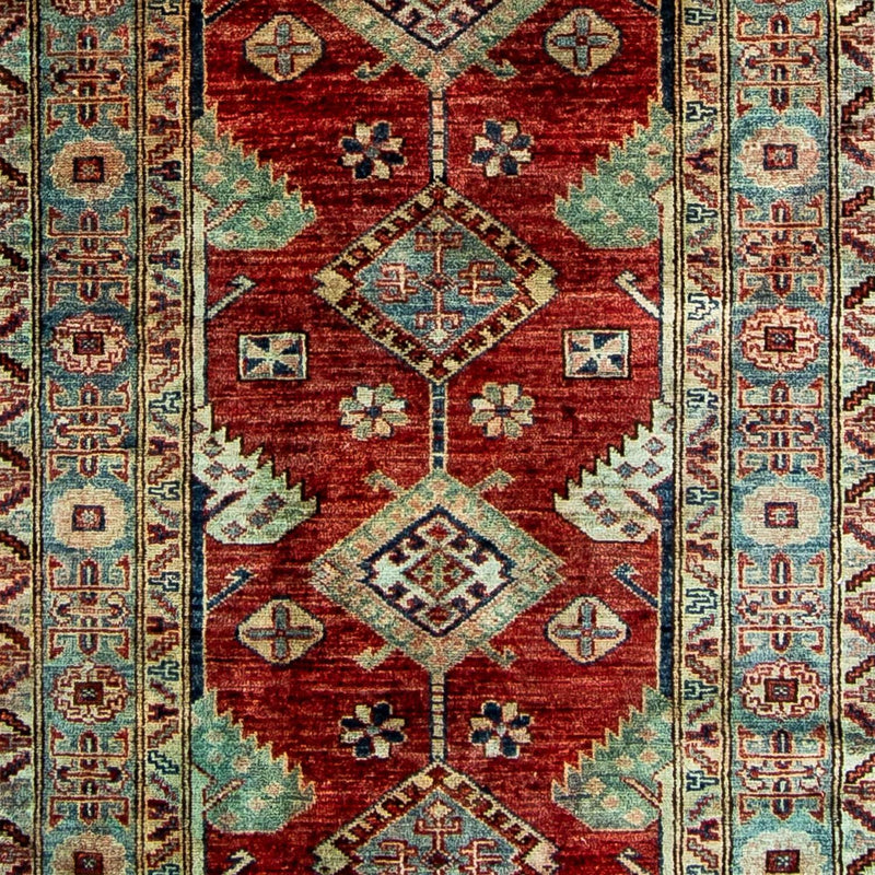Tapis de couloir Tapis Ziegler - Kazak - 315 x 82 cm - rouge foncé