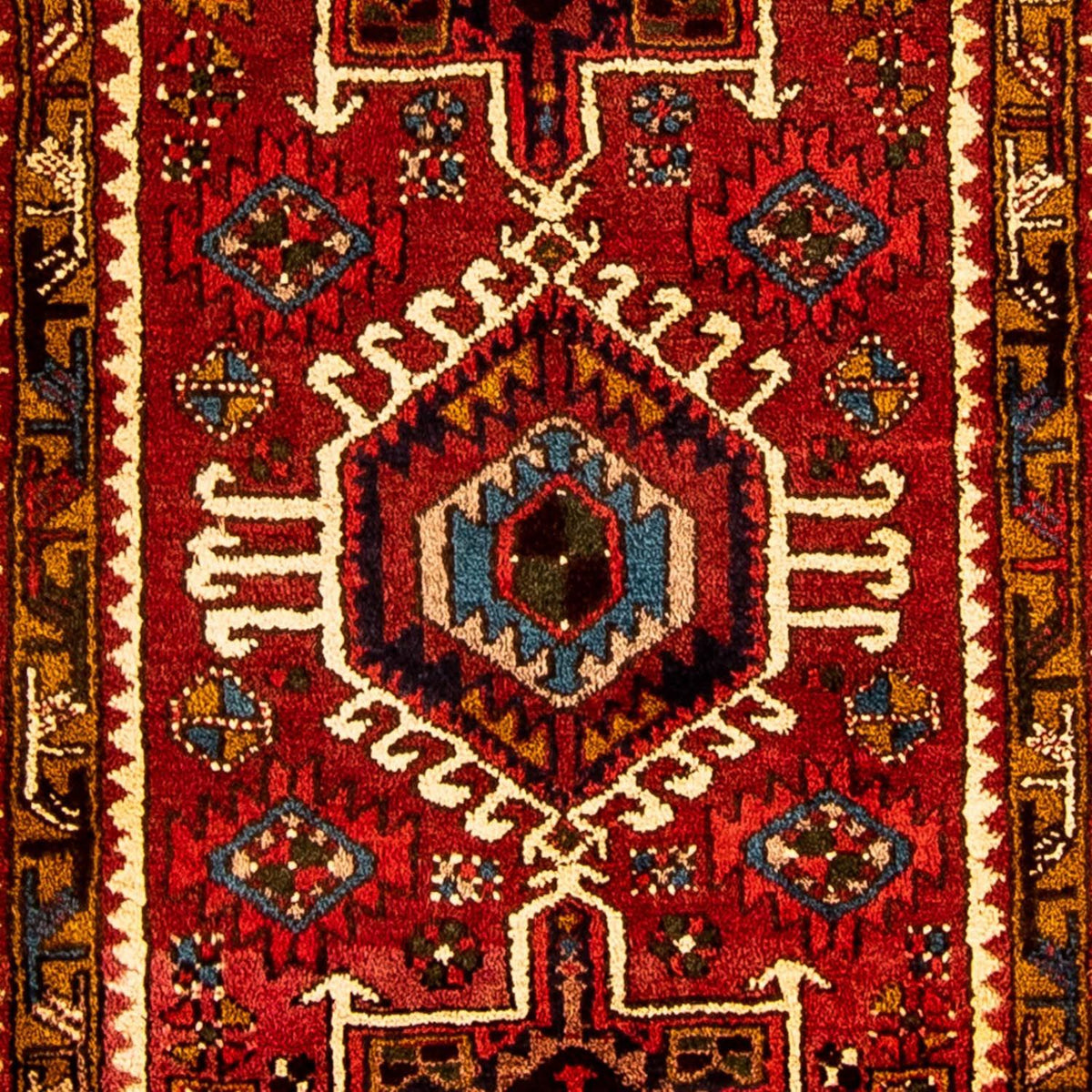 Tapis de couloir Tapis persan - Nomadic - 306 x 74 cm - rouge foncé