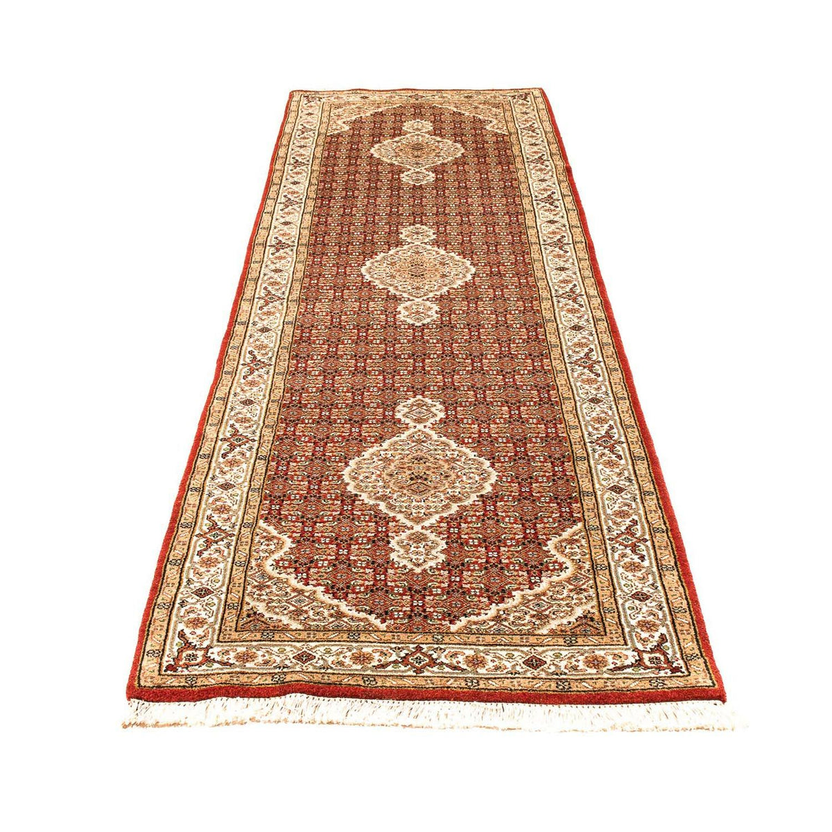 Tapis de couloir Tapis oriental - Tabriz - 296 x 83 cm - rouge foncé