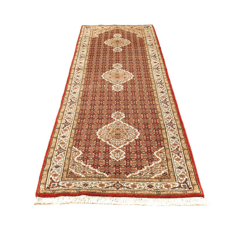 Tapis de couloir Tapis oriental - Tabriz - 296 x 83 cm - rouge foncé