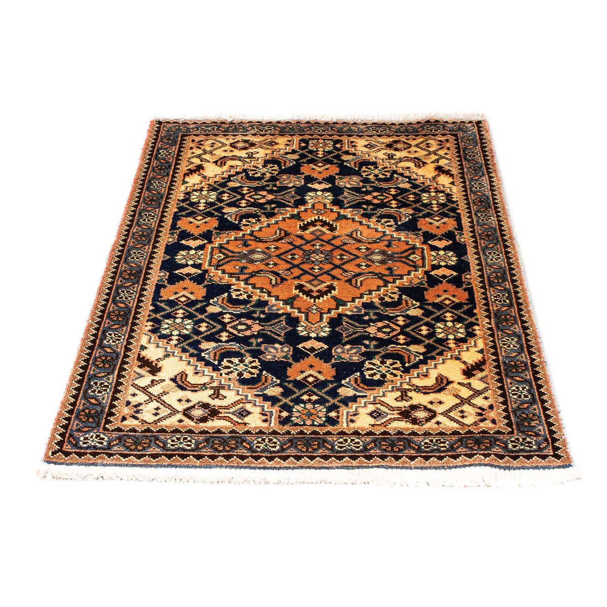 Tapis persan - Nomadic - 119 x 70 cm - bleu foncé