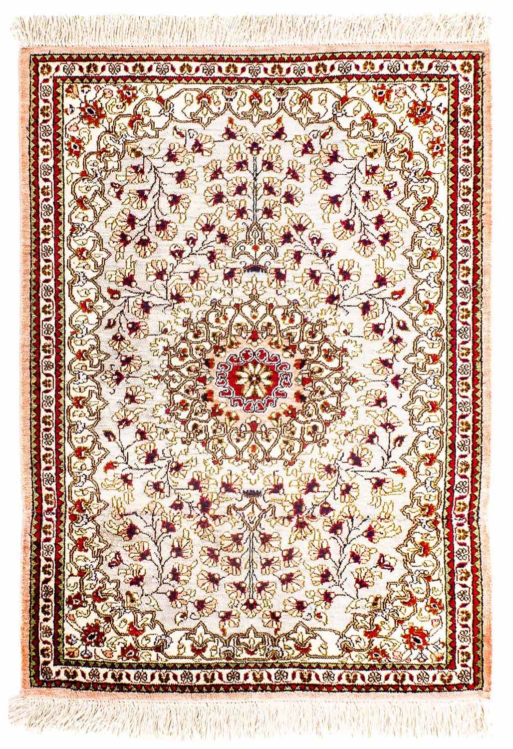 Tapis en soie - Ghom soie - Premium - 80 x 59 cm - beige