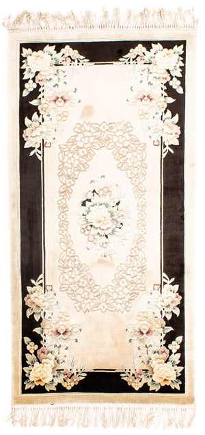 Tapis en soie - Soie chinoise - 138 x 69 cm - beige