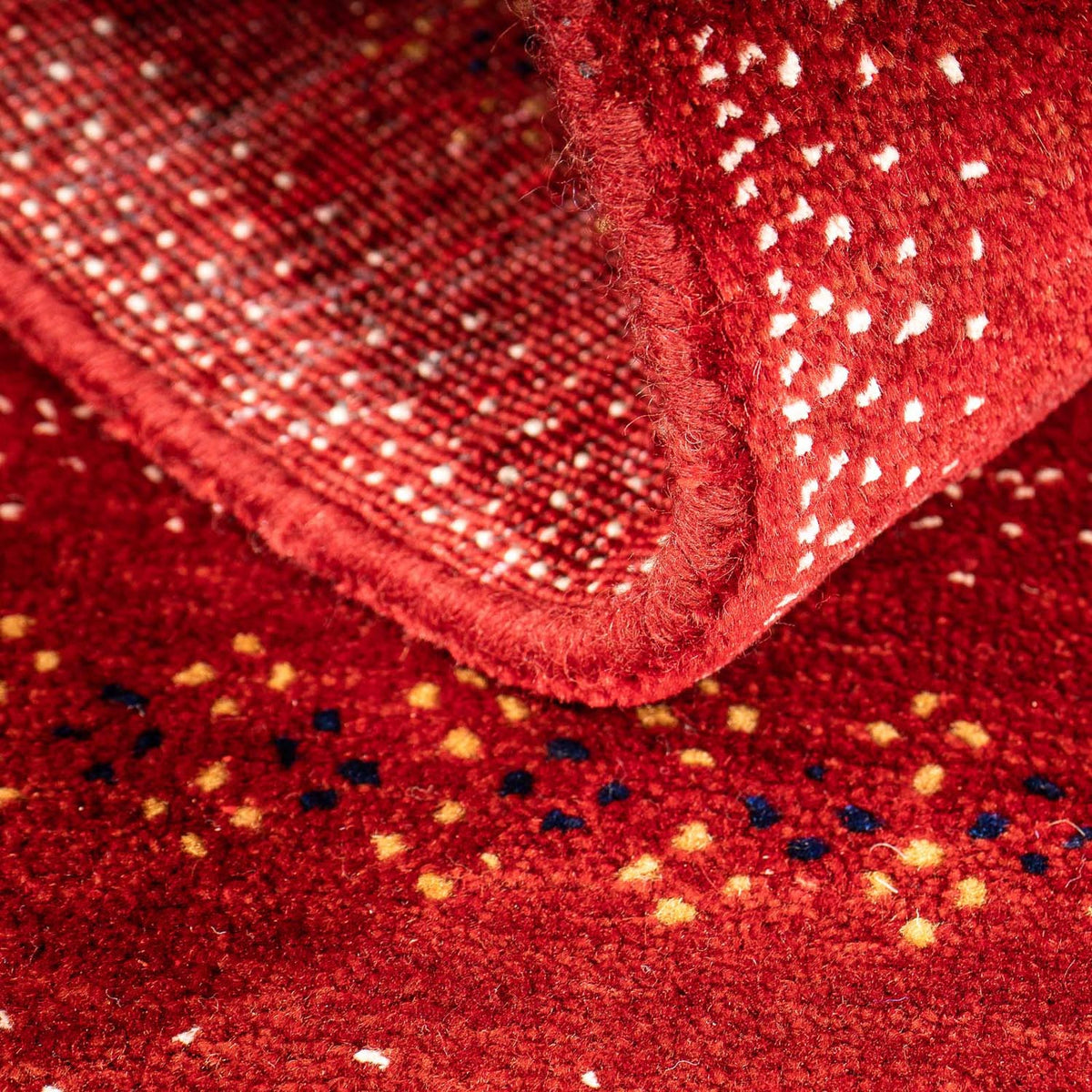 Tapis Gabbeh - Loribaft Persan - 120 x 81 cm - rouge foncé