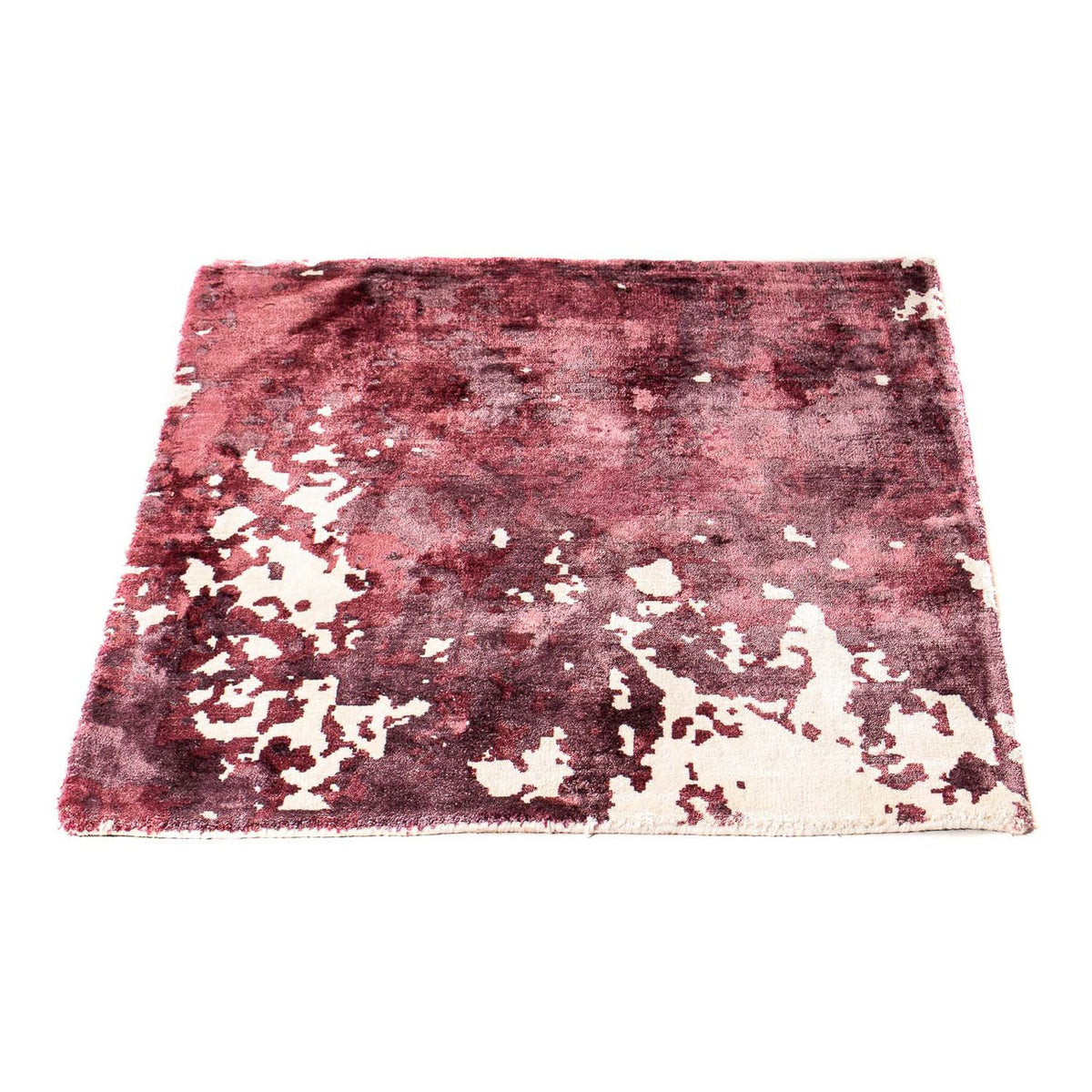 Tapis en viscose carré - 70 x 70 cm - multicolore