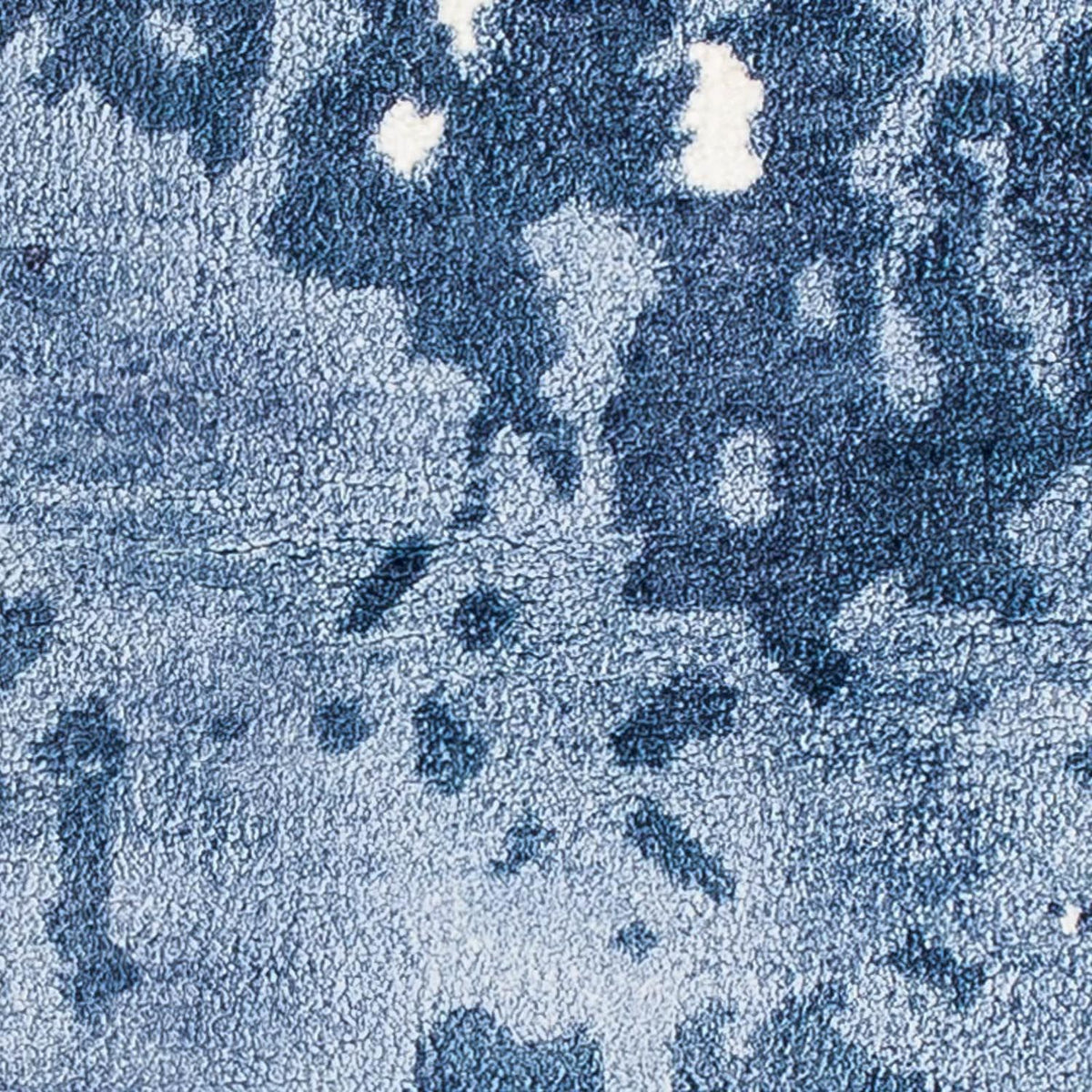 Tapis en viscose carré - 70 x 70 cm - bleu