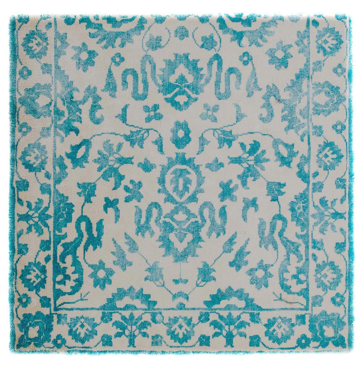 Tapis en viscose carré - 70 x 70 cm - turquoise