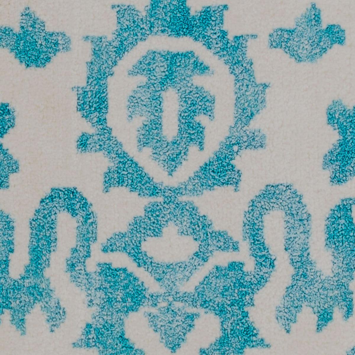Tapis en viscose carré - 70 x 70 cm - turquoise