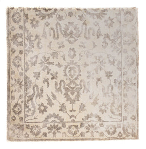 Tapis en viscose carré  - 70 x 70 cm - marron clair