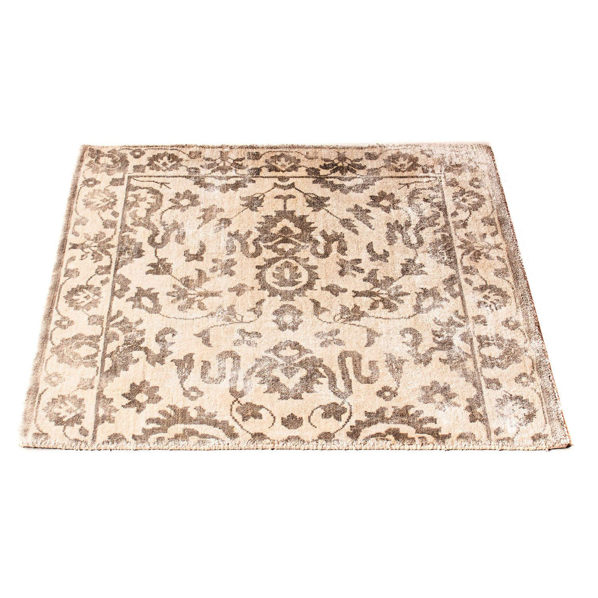 Tapis en viscose carré - 70 x 70 cm - marron clair