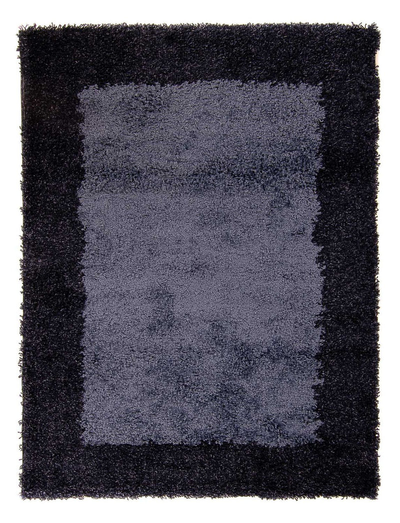 Tapis à poils longs - 170 x 120 cm - bleu foncé