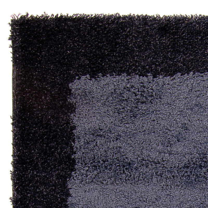 Tapis à poils longs - 170 x 120 cm - bleu foncé