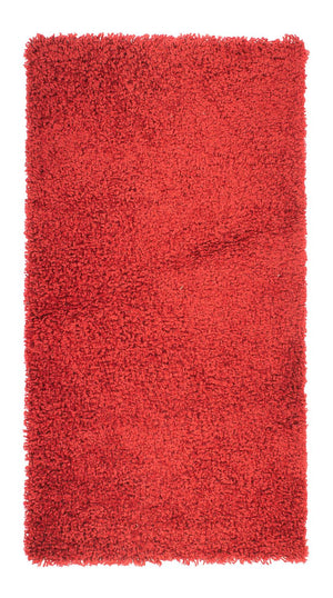 Tapis à poils longs - 110 x 60 cm - rouge