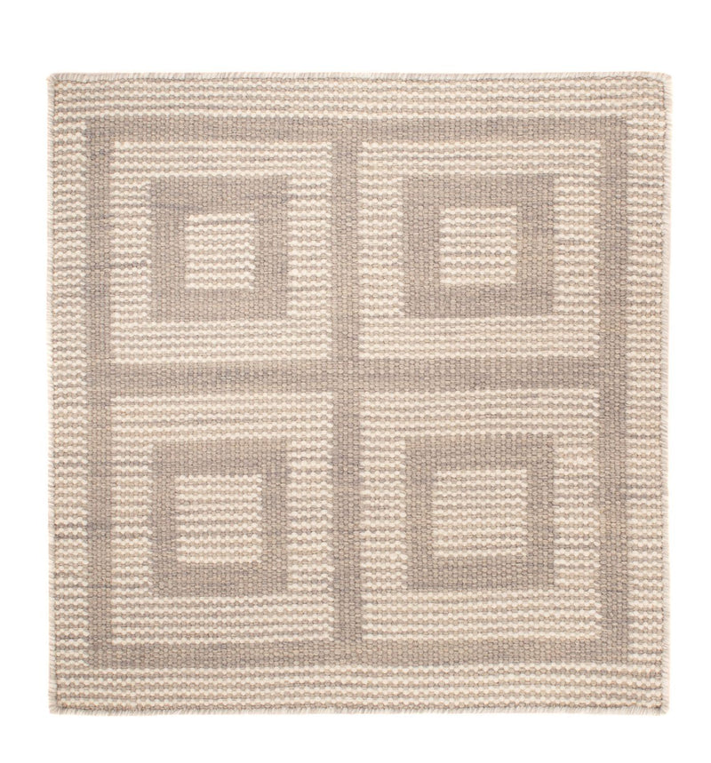 Tapis Kelim - Tendance carré  - 60 x 60 cm - beige