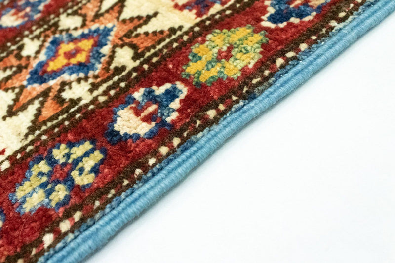 Tapis Ziegler - Kazak - 130 x 75 cm - bleu clair