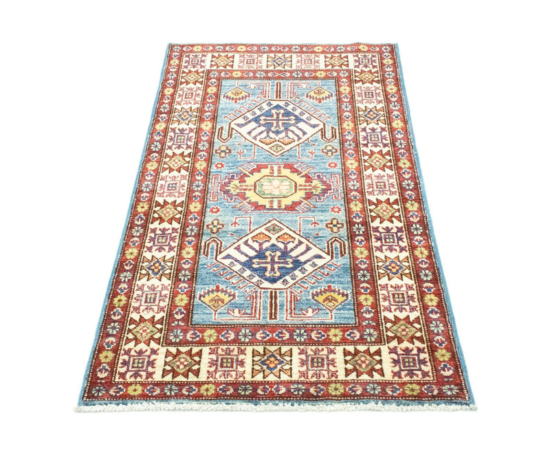 Tapis Ziegler - Kazak - 130 x 75 cm - bleu clair