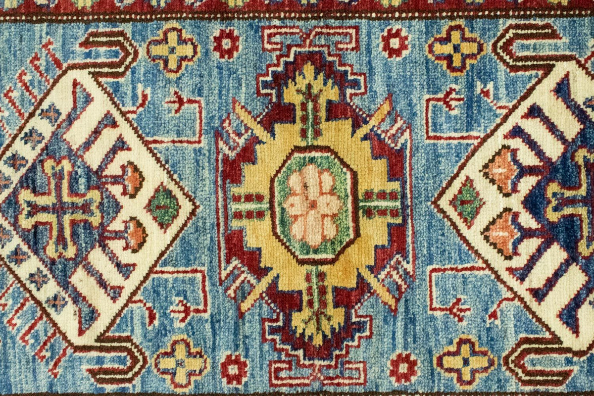 Tapis Ziegler - Kazak - 132 x 79 cm - bleu clair