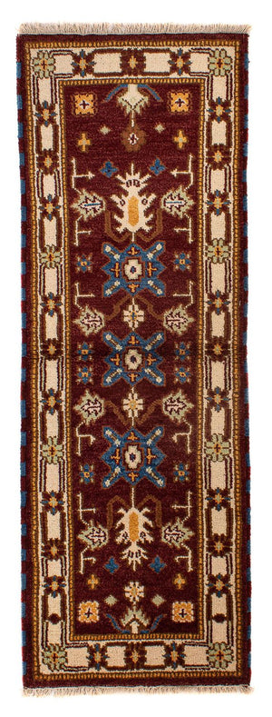 Tapis de couloir Tapis Ziegler - Kazak - 201 x 65 cm - rouge foncé
