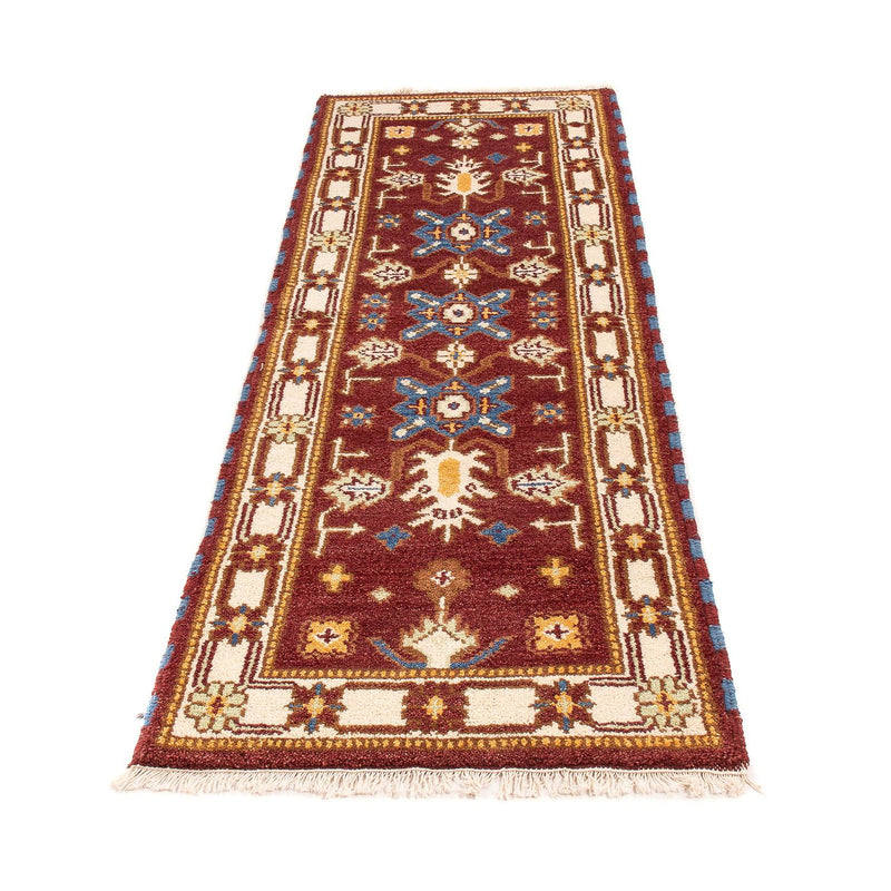 Tapis de couloir Tapis Ziegler - Kazak - 201 x 65 cm - rouge foncé