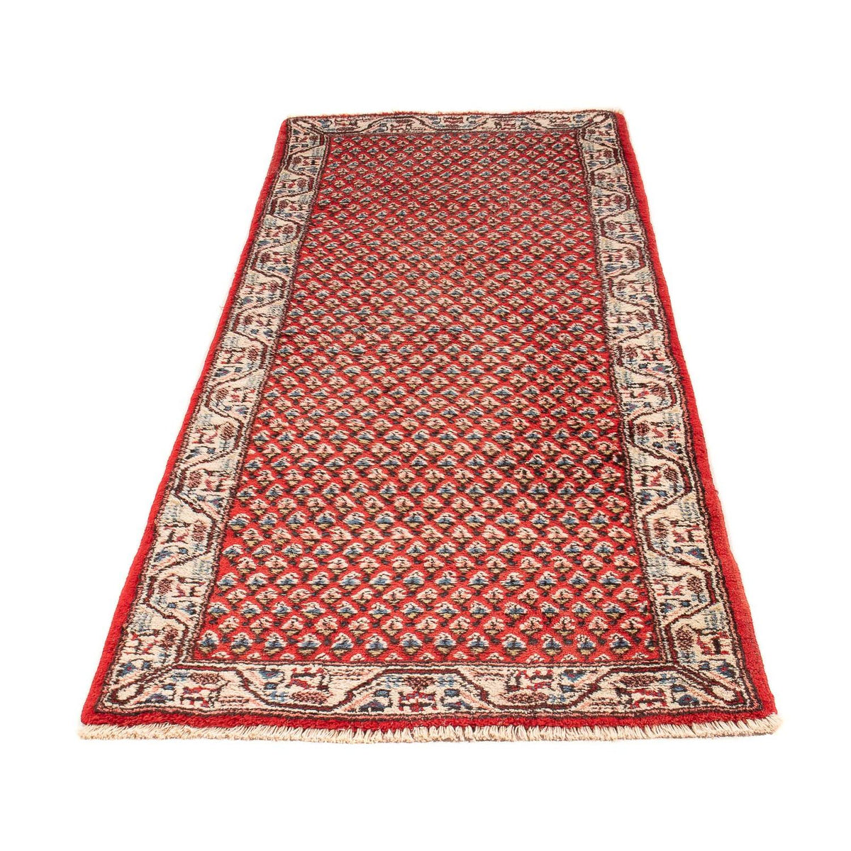 Tapis de couloir Tapis persan - Mir - 203 x 77 cm - rouge foncé