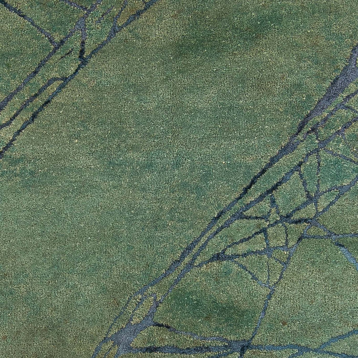 Tapis en laine - 247 x 147 cm - vert