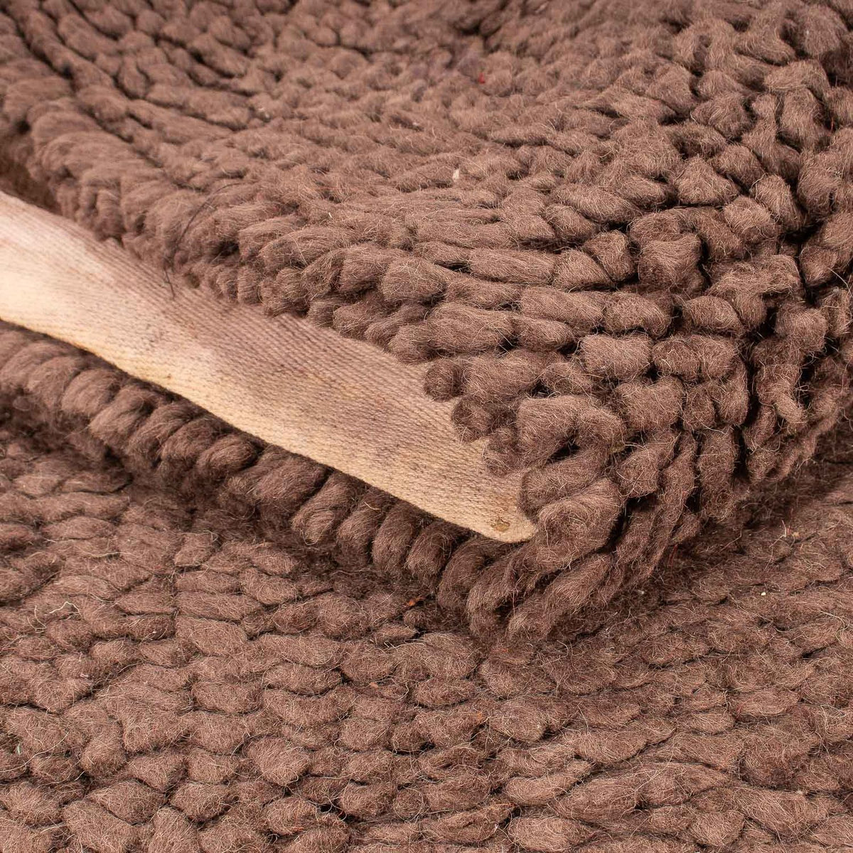 Tapis de couloir Tapis à poils longs - 231 x 116 cm - marron