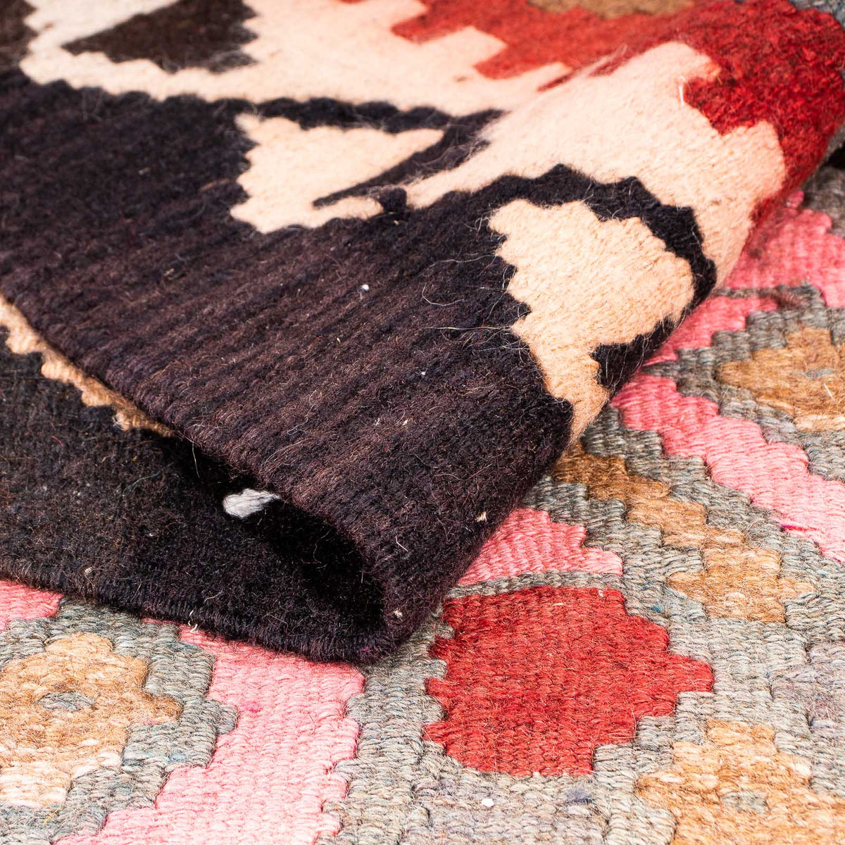 Tapis de couloir Tapis Kelim - Vieux - 360 x 145 cm - multicolore