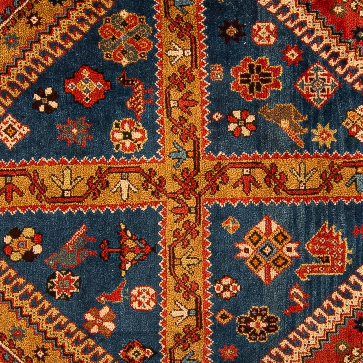 Tapis persan - Nomadic - 210 x 180 cm - bleu foncé