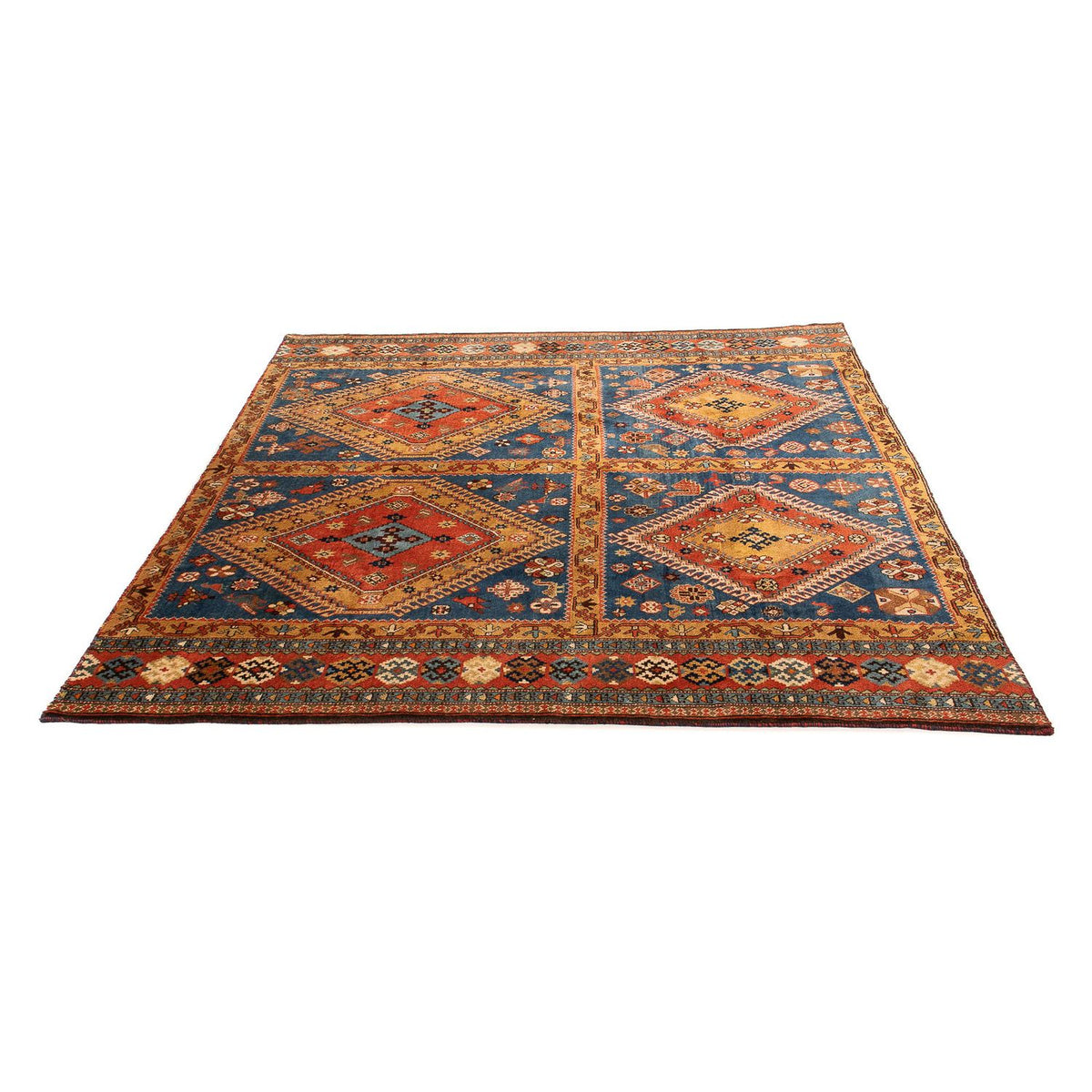 Tapis persan - Nomadic - 210 x 180 cm - bleu foncé