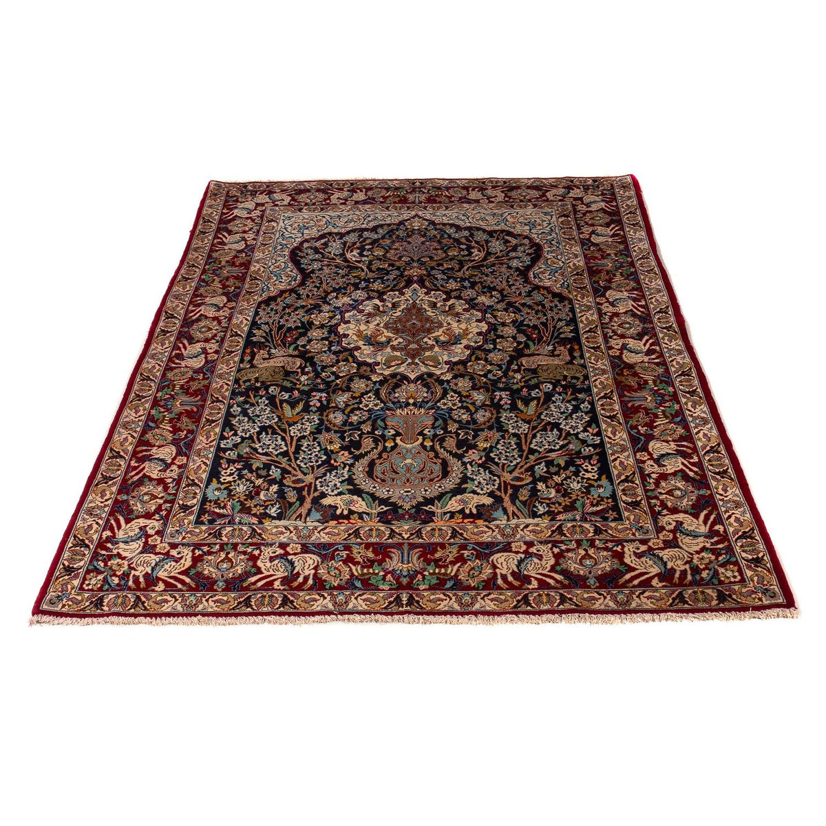 Tapis persan - Isfahan - Premium - 173 x 117 cm - bleu foncé