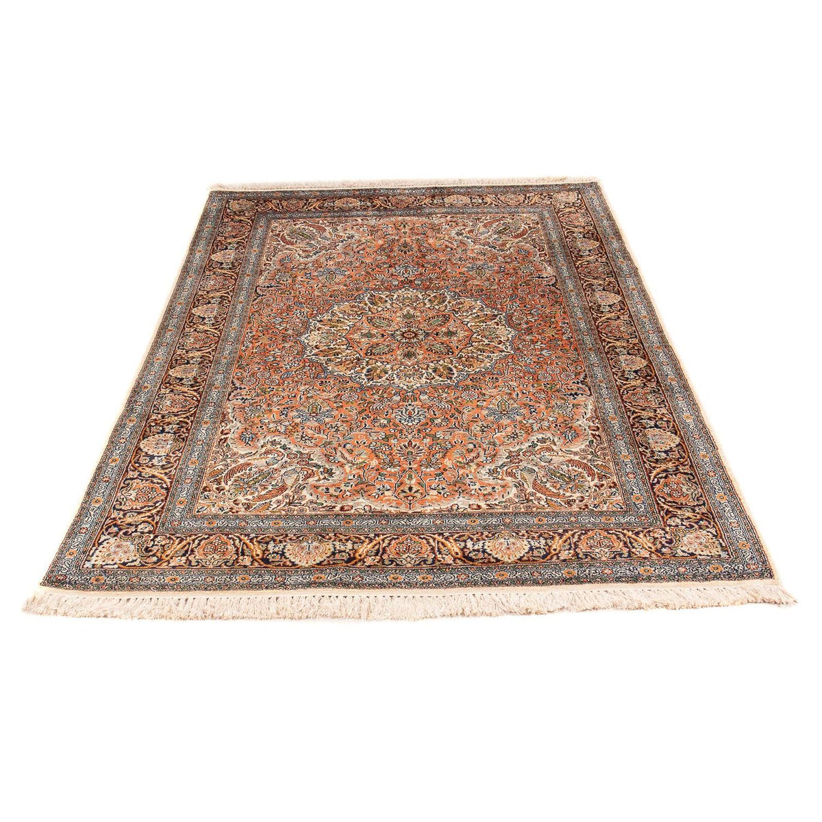 Tapis en soie - Soie du Cachemire - 182 x 121 cm - marron clair