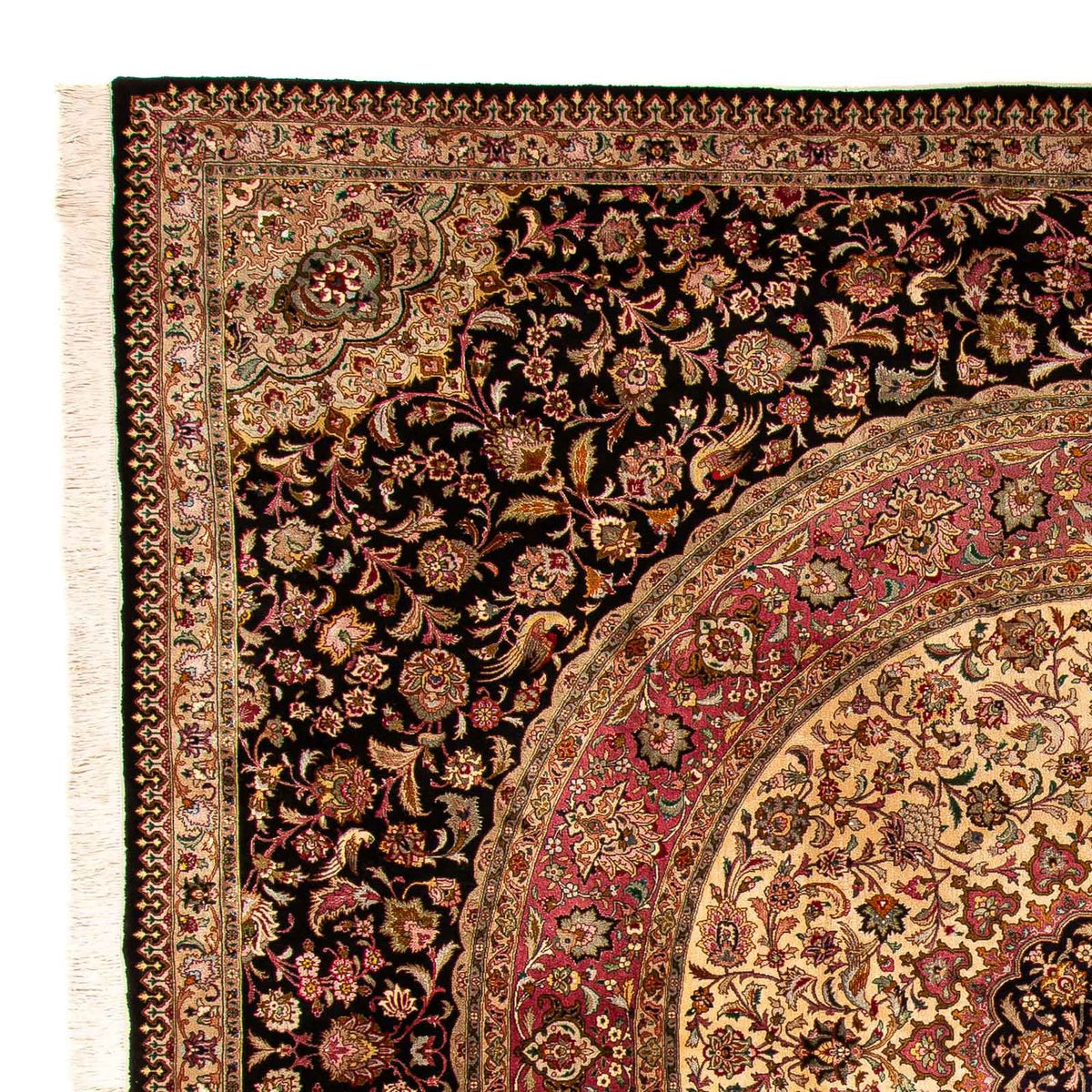Tapis persan - Tabriz - Royal carré - 300 x 294 cm - bleu foncé