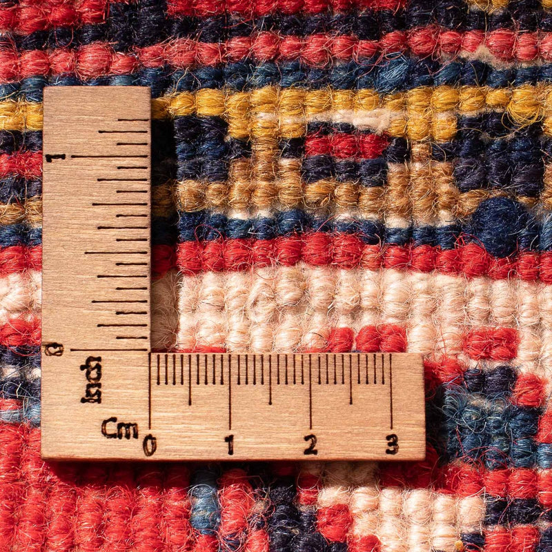 Tapis persan - Nomadic carré  - 92 x 82 cm - rouge foncé